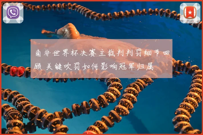 南非世界杯决赛主裁判判罚细节回顾 关键吹罚如何影响冠军归属